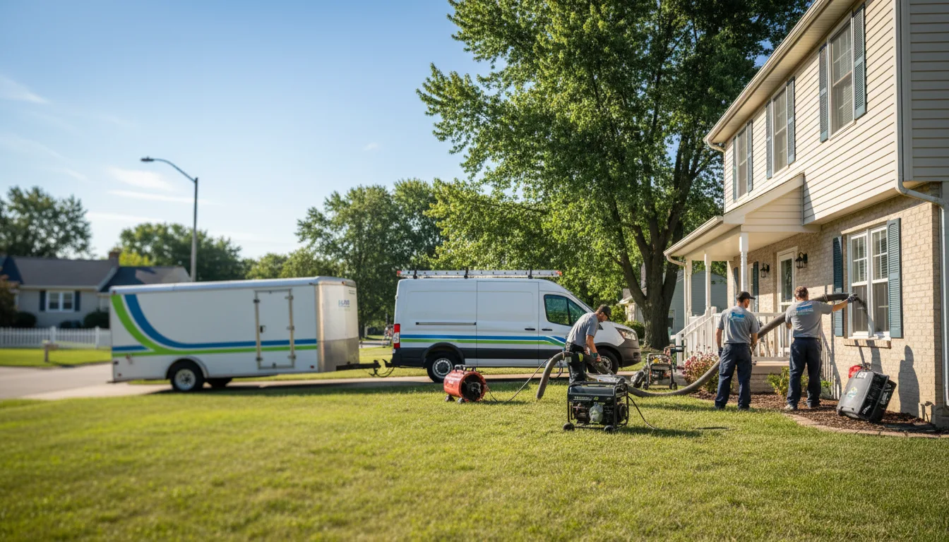 Flooded Basement Restoration And Cleanup With Repair in Oakwood, IL near me